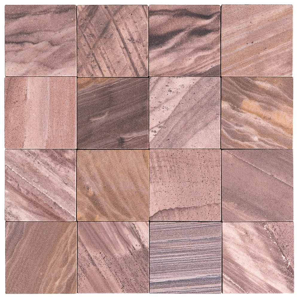 ARTO Stone Born 4x4 tile in Vesper, honed