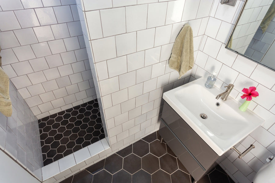 Gray and White Bathroom, Southern California