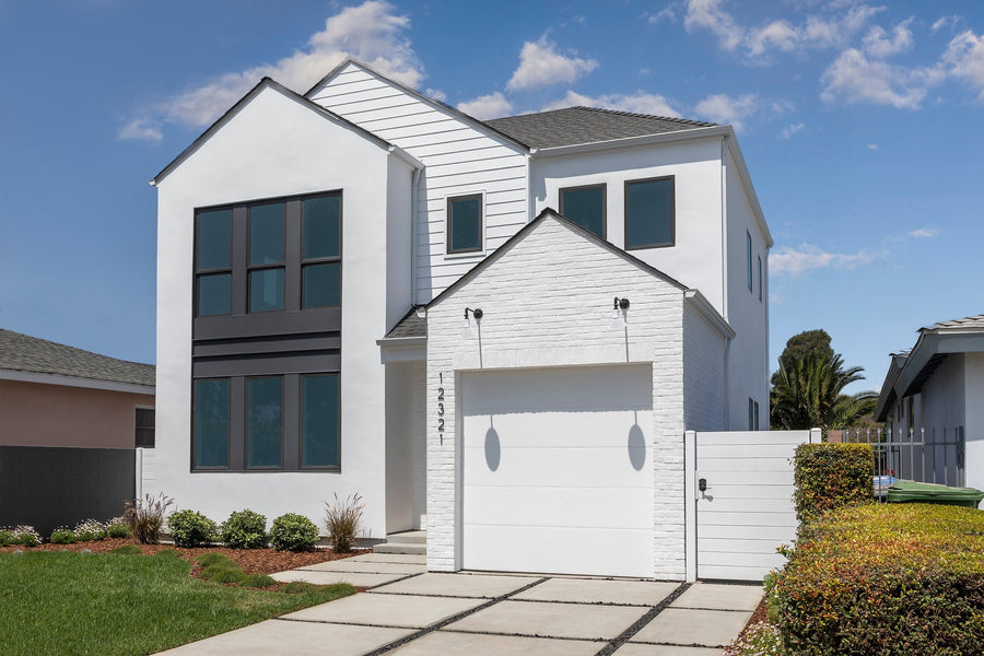 White Brick Farmhouse Facade
