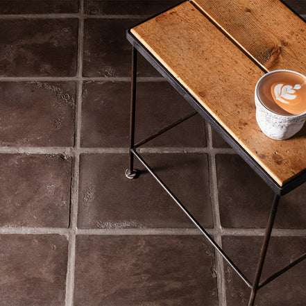 In Stock Artillo 8x12 Cotto Chocolate Limestone