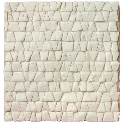 Irregular Hand Cut Timeworn Mesh Bianco Antico