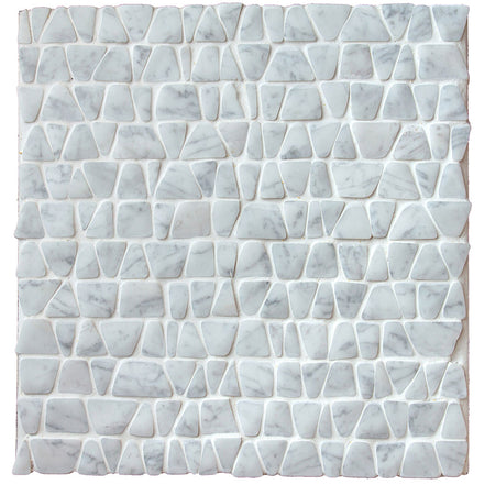 Irregular Hand Cut Timeworn Mesh Carrara