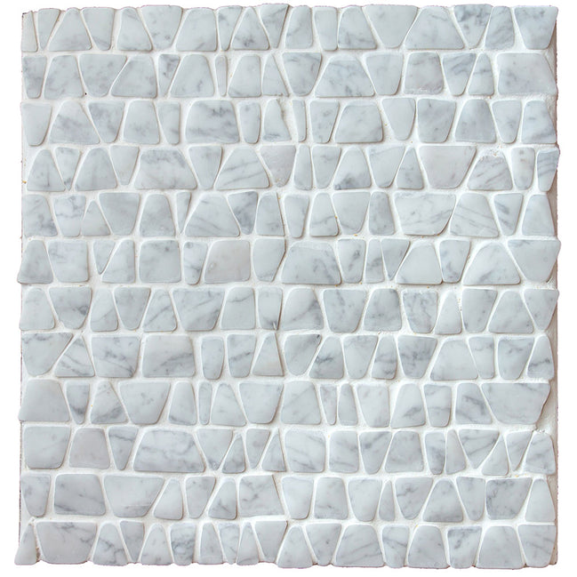 Irregular Hand Cut Timeworn Mesh Carrara