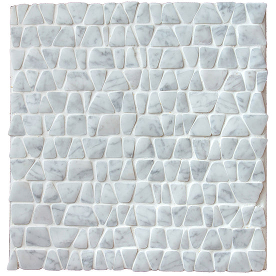 Irregular Hand Cut Timeworn Mesh Carrara