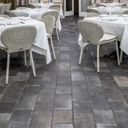 Italian Porcelain 18mm Thick 8x8 Nero KONFORT