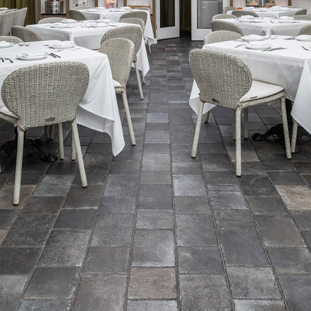 Italian Porcelain 18mm Thick 8x8 Nero KONFORT