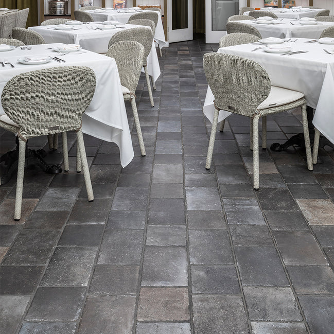 Italian Porcelain 18mm Thick 8x8 Nero KONFORT