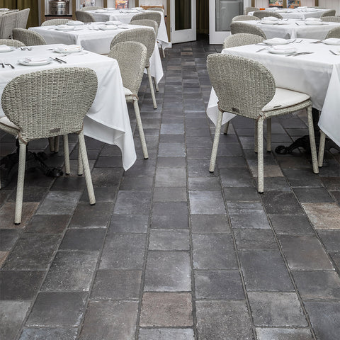 Italian Porcelain 18mm Thick 8x8 Nero KONFORT