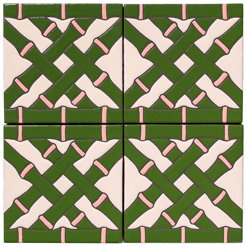 Palm Royale Cocoanut Row 2 - 6x6 ceramic tile design