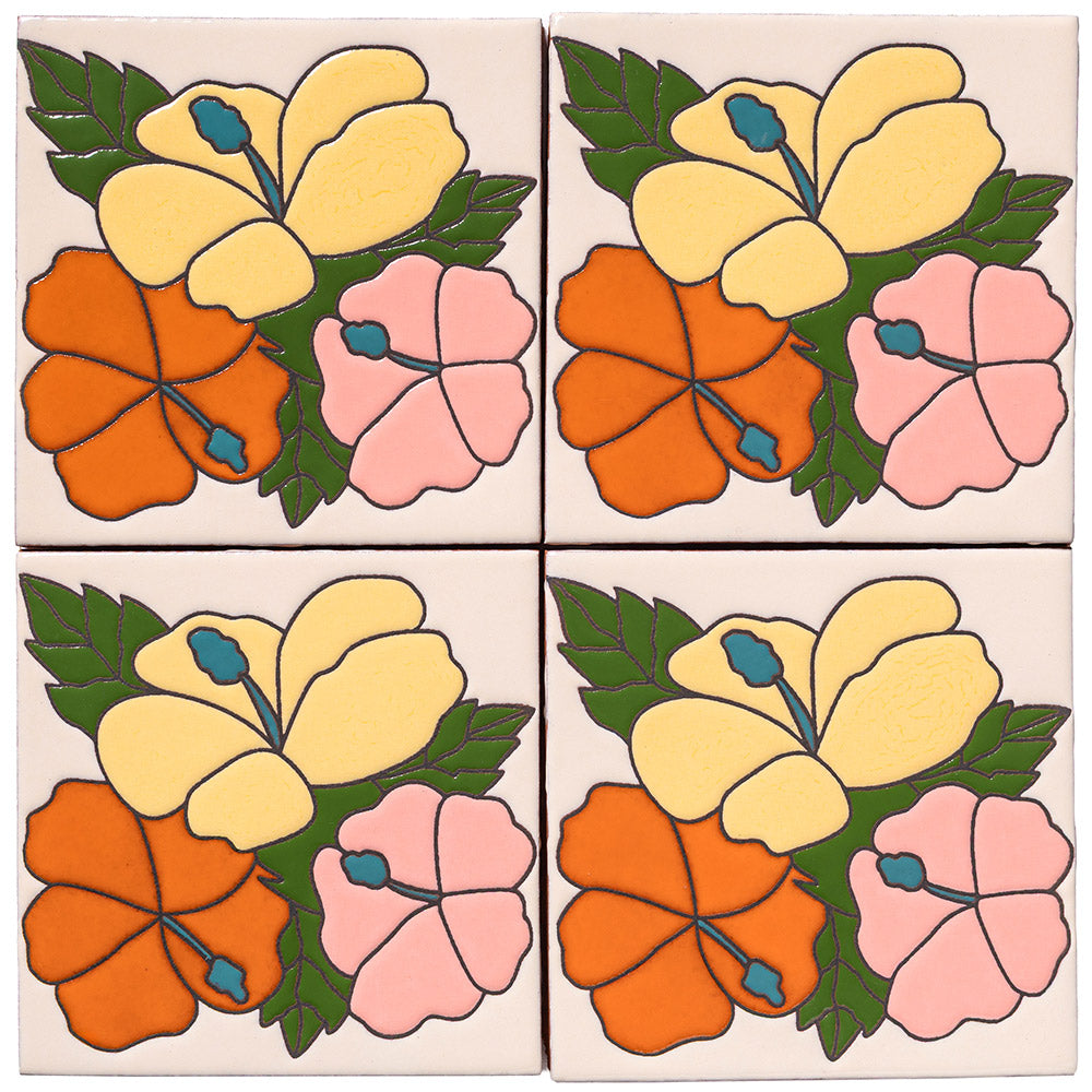 Palm Royale Gilded Hibiscus 1 - 6x6
