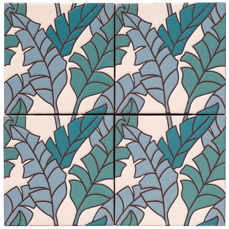 Palm Royale Royal Poinciana 2 - 6x6 ceramic tile design