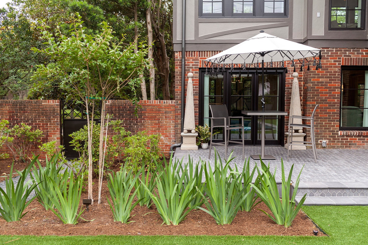 Patio of Picket tile in Charcoal