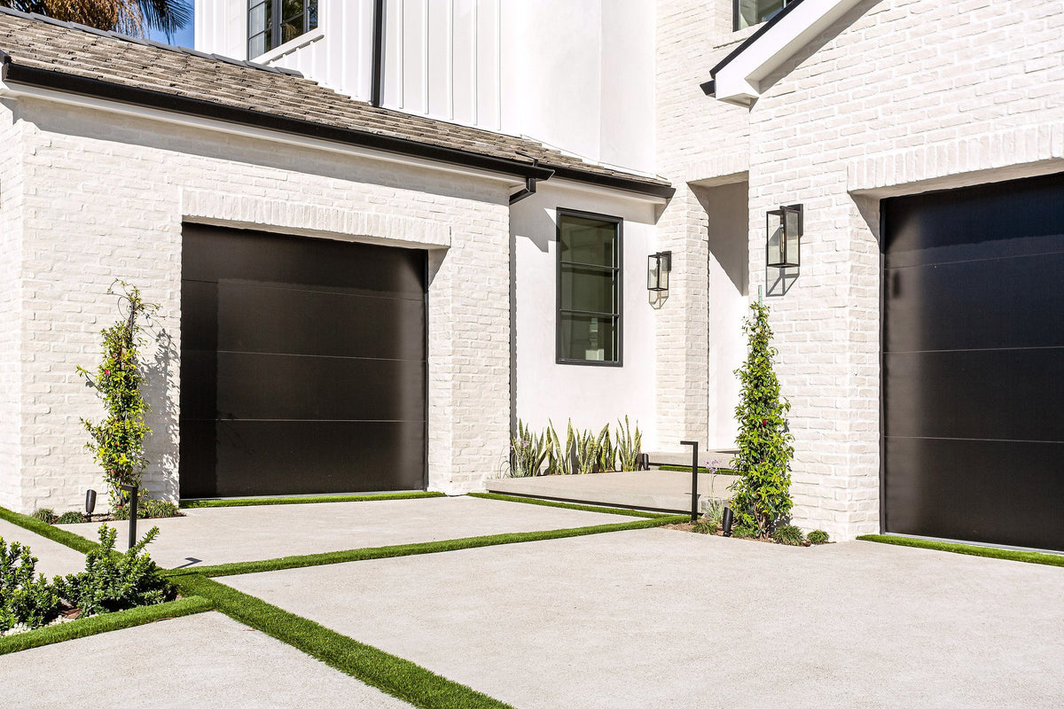 Garage and side entry in brick
