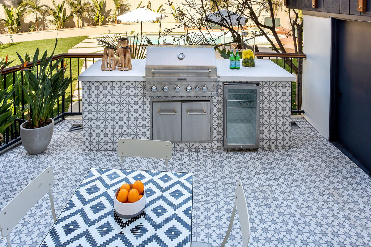 Kasbah tile on deck and kitchen