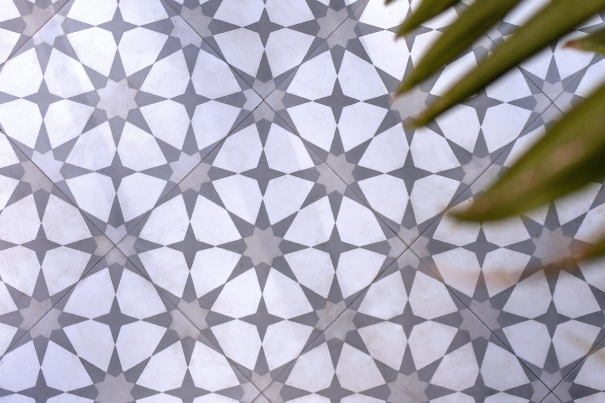 Close-up of Kasbah star pattern