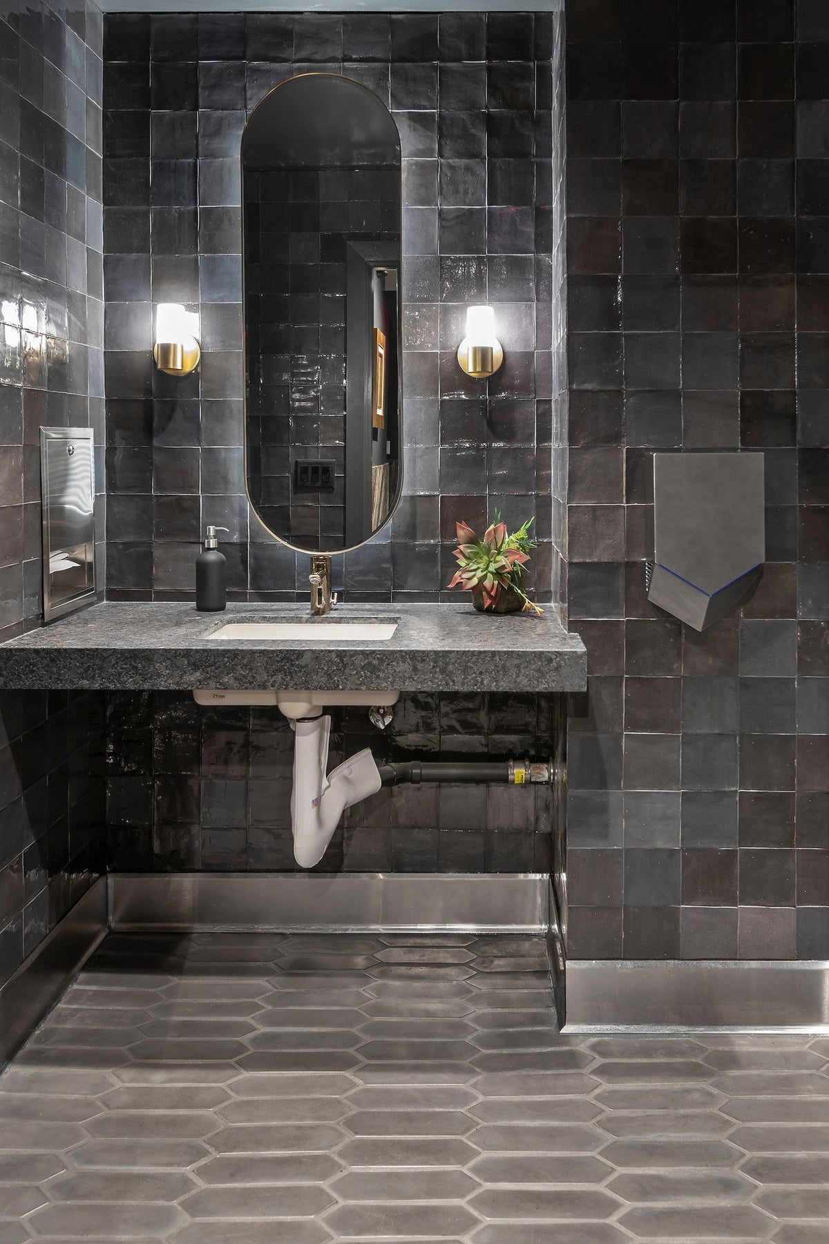 Restroom with Picket floor