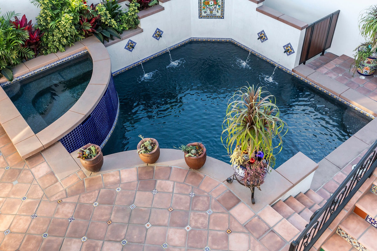 Pool and spa from above