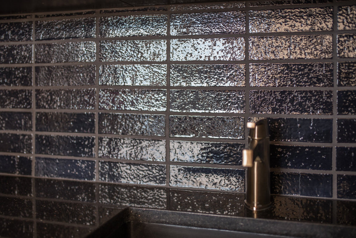Midnight Blue backsplash at the sink