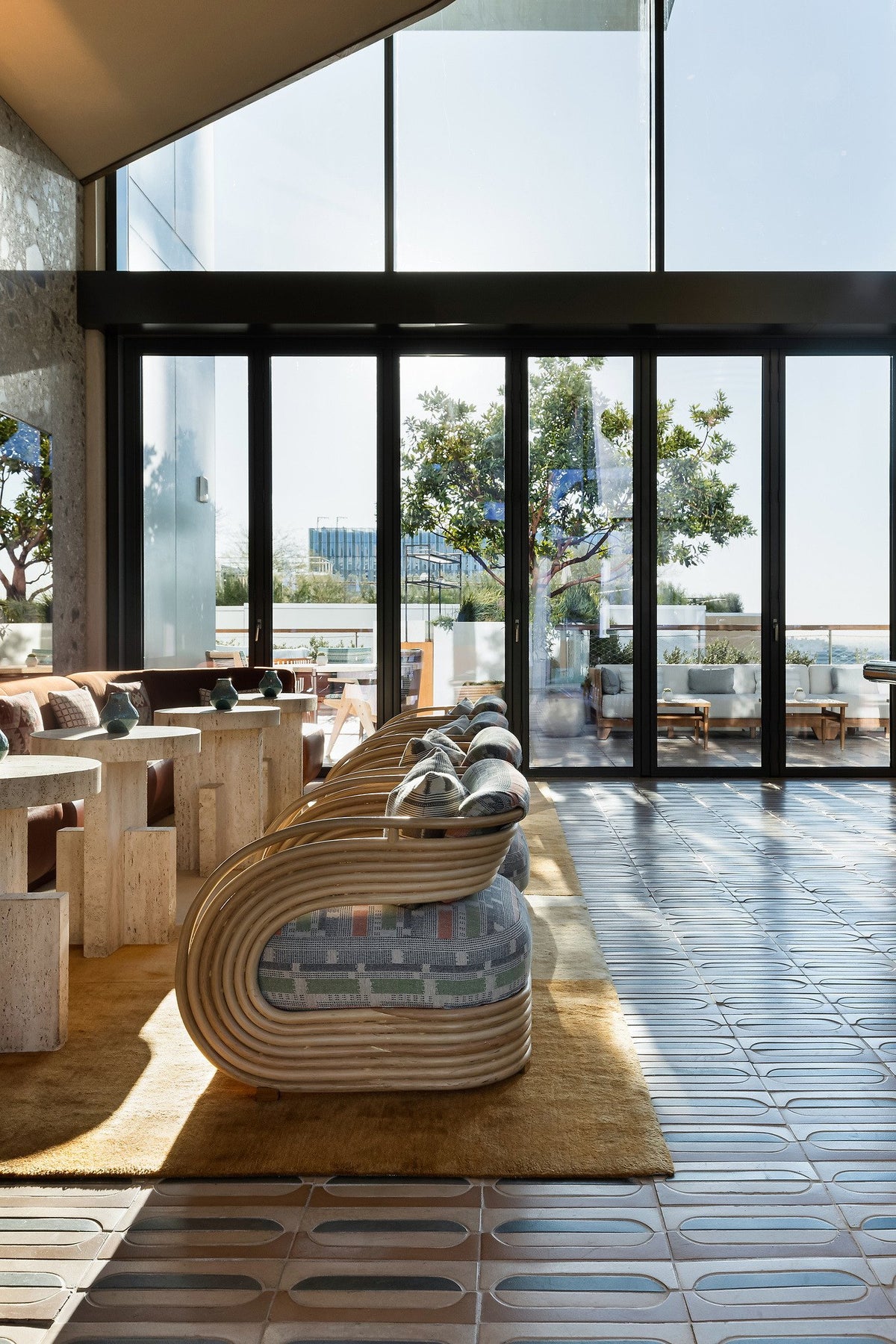 Lounge opening to the terrace