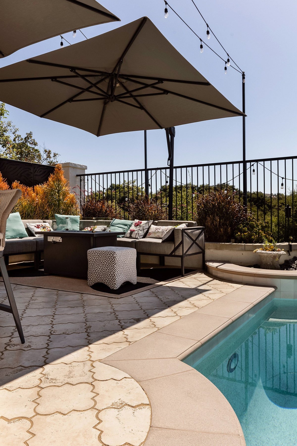 Pool corner with Hacienda deck