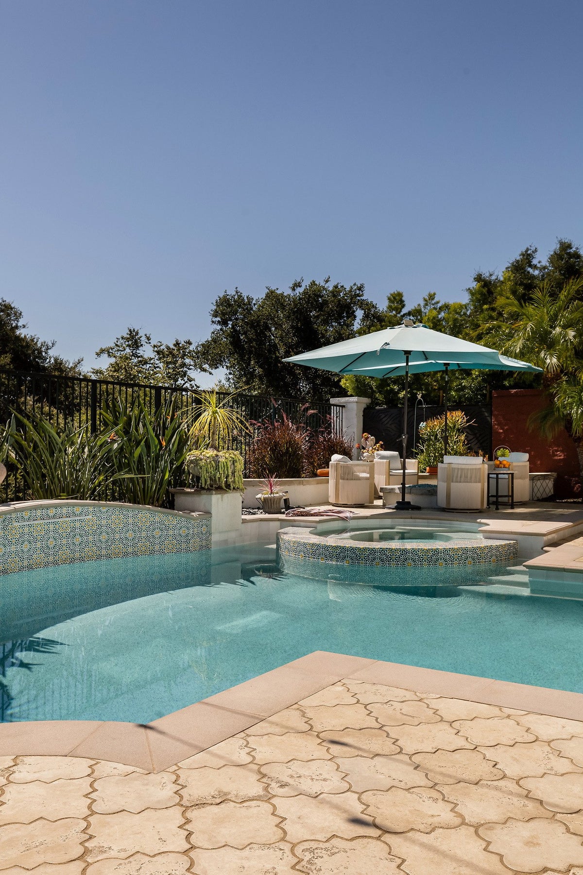 Pool and spa from the deck
