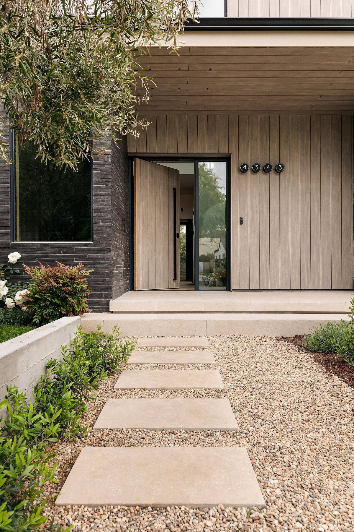 Stepping stones to the front door