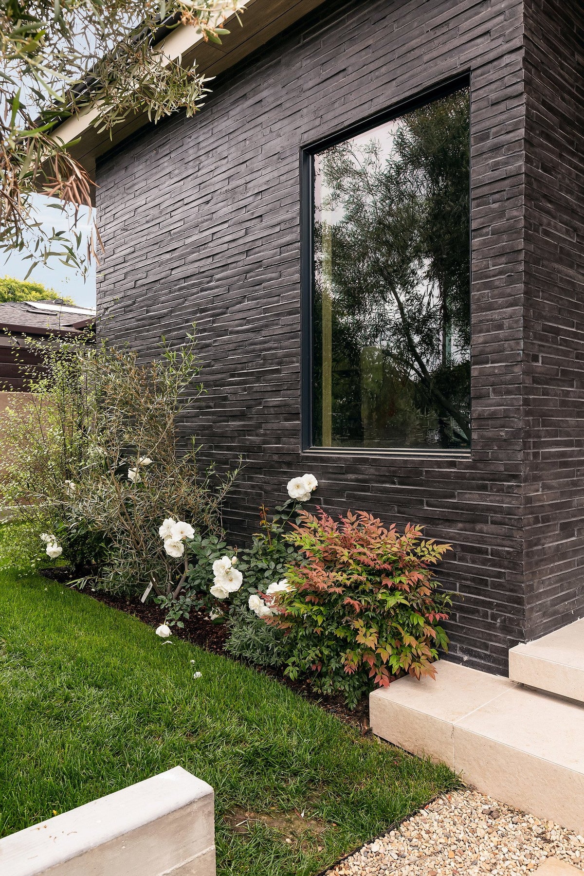 Brick corner with deep-set window