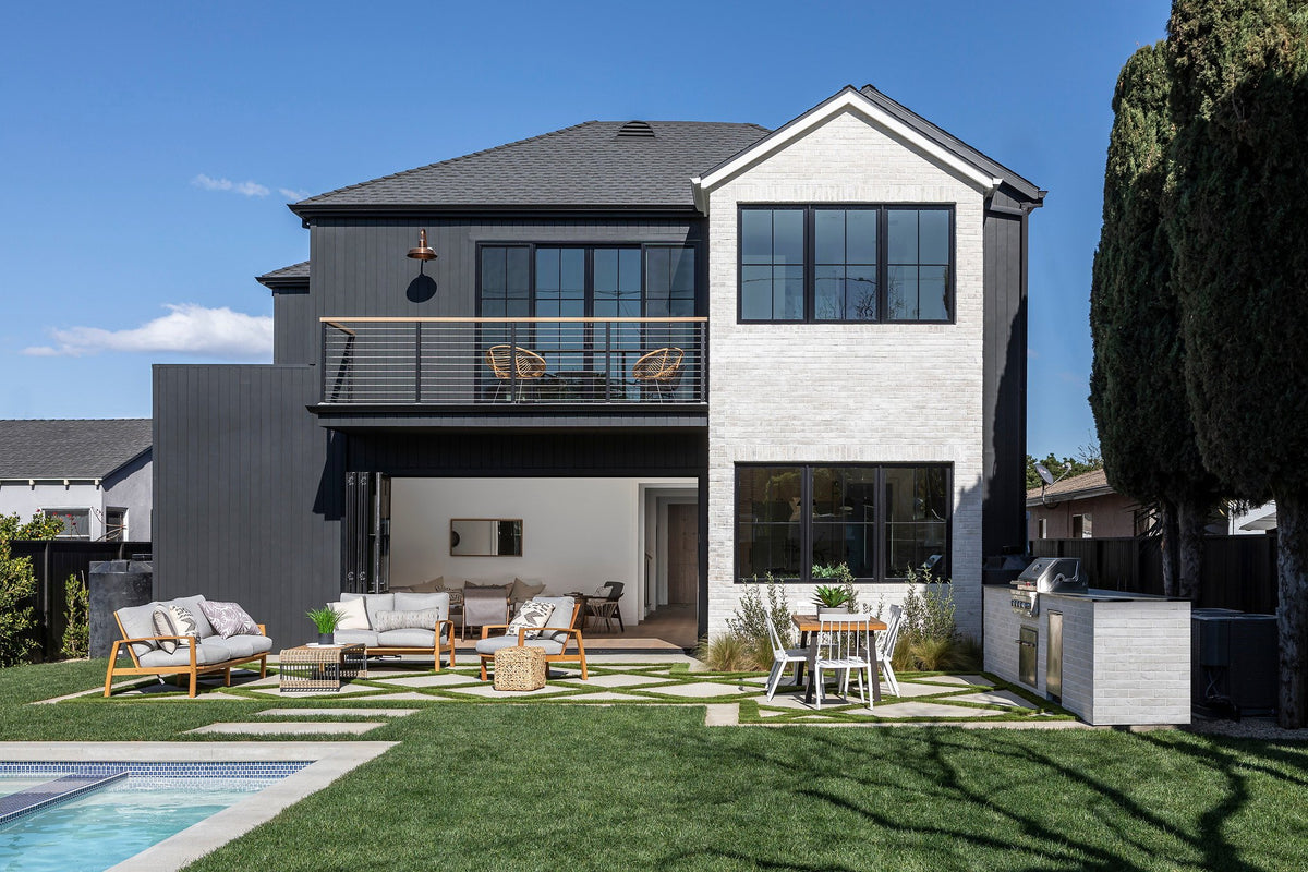 Back of the house by the pool