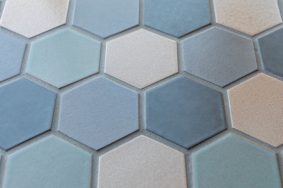Blue and teal Studio Hexagon mix