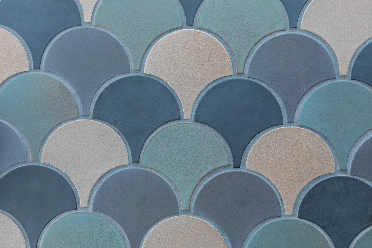 Studio Conche in blues and sand