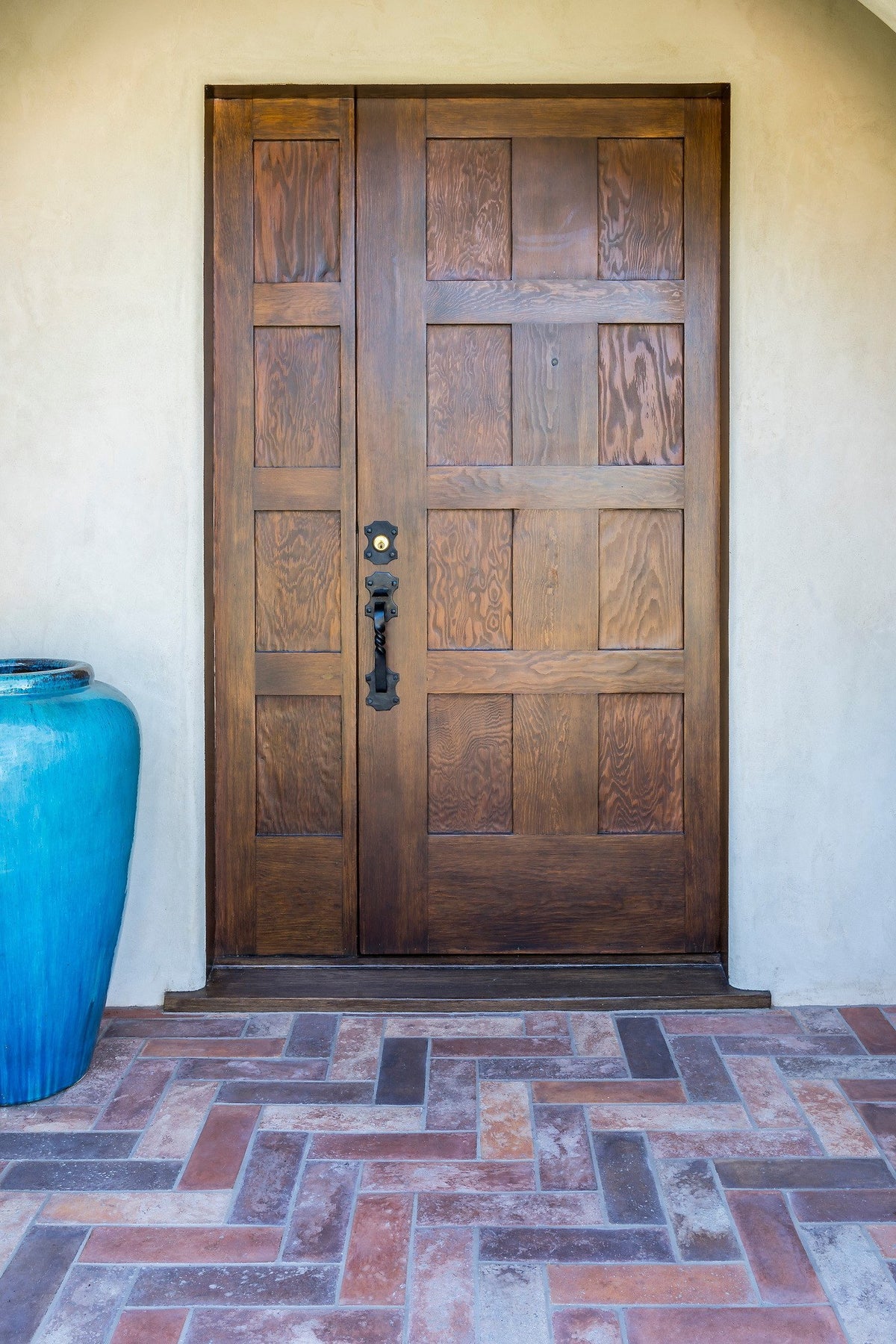 Herringbone landing at the front door