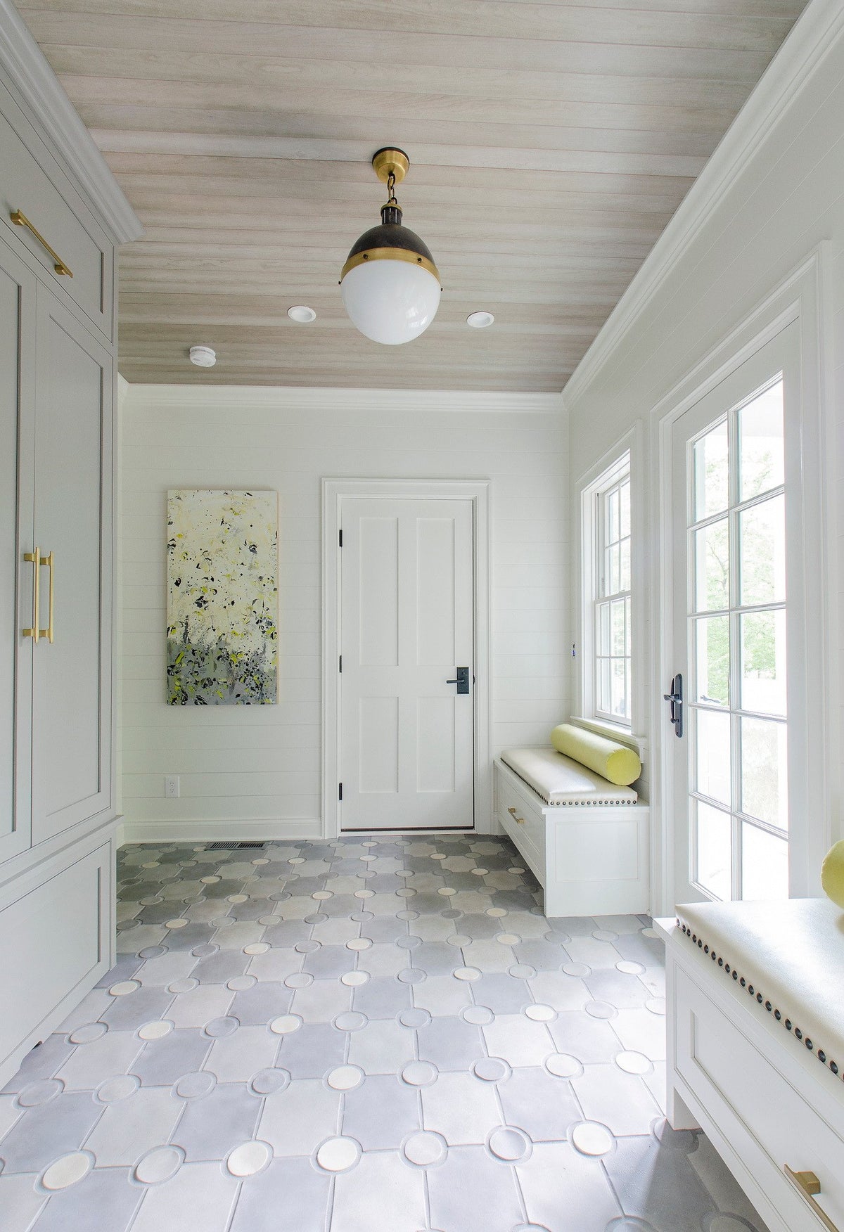 Granada floor by built-in cabinets