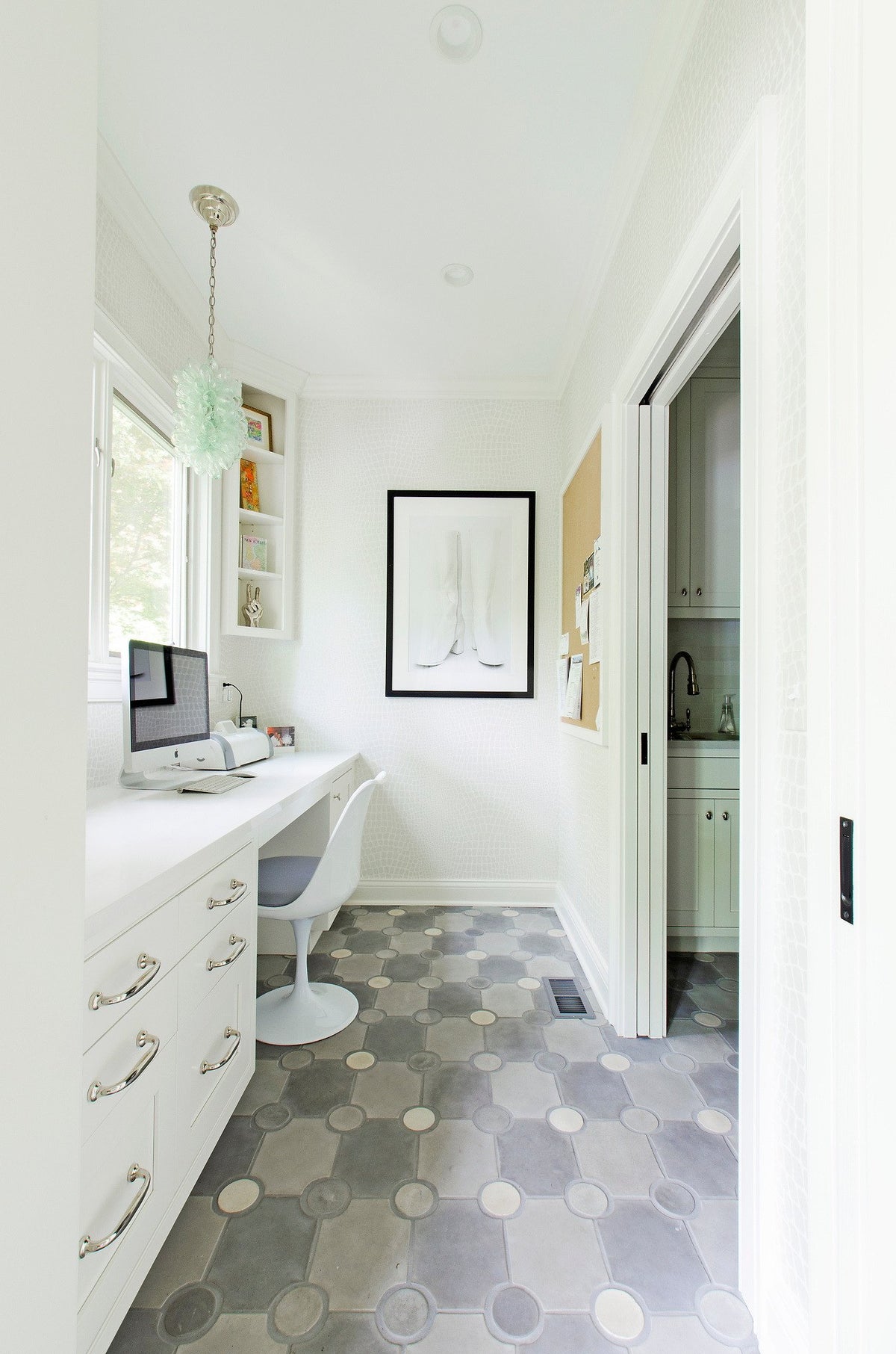 Home office with Granada floor