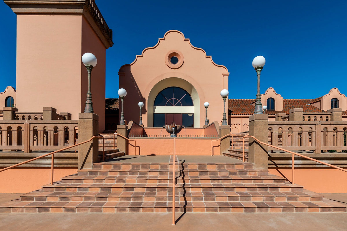 Winery entry stairs in Spanish Cotto