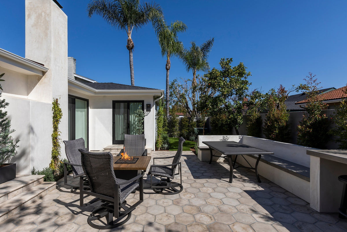 Backyard patio in Artillo 12" Hexagon