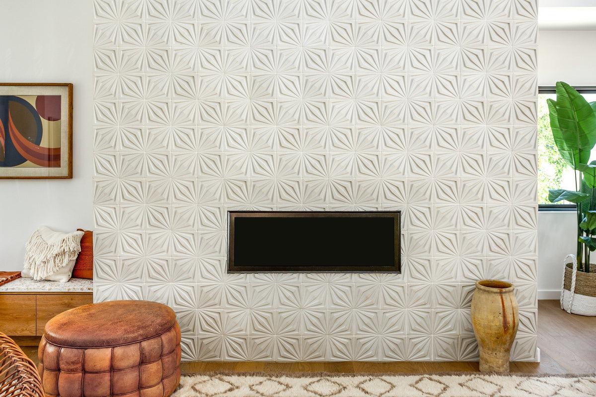 Linear firebox set in Compass Star