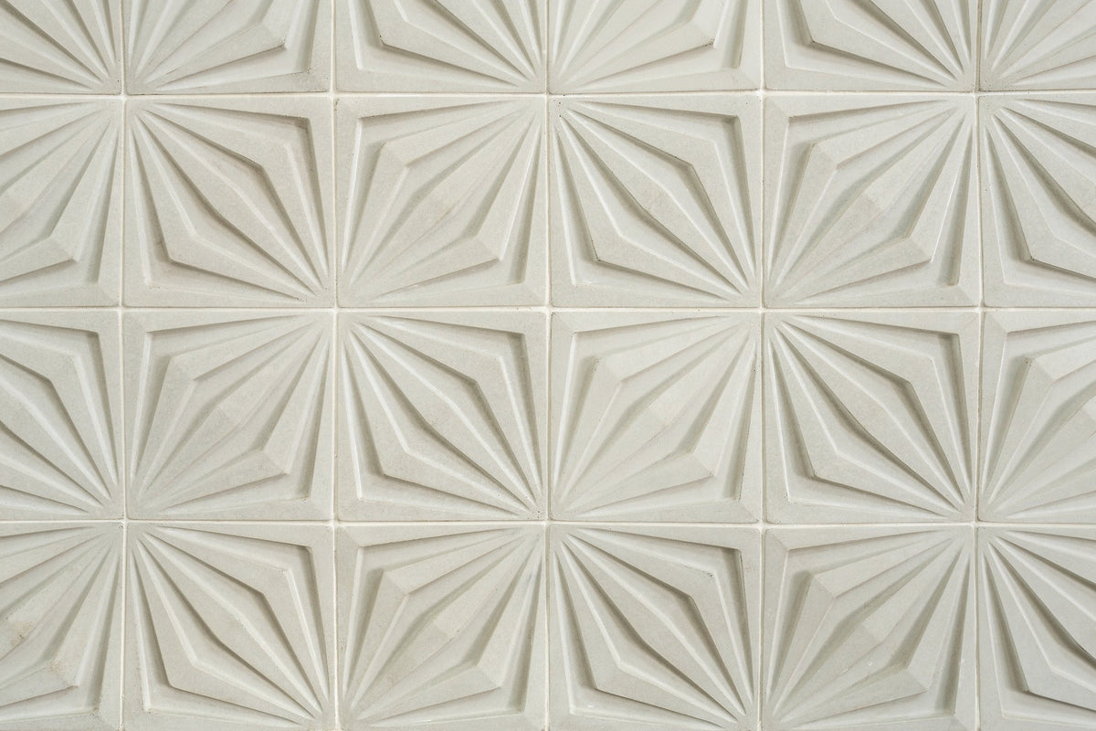 Compass Star 8x8 tiles in Rice