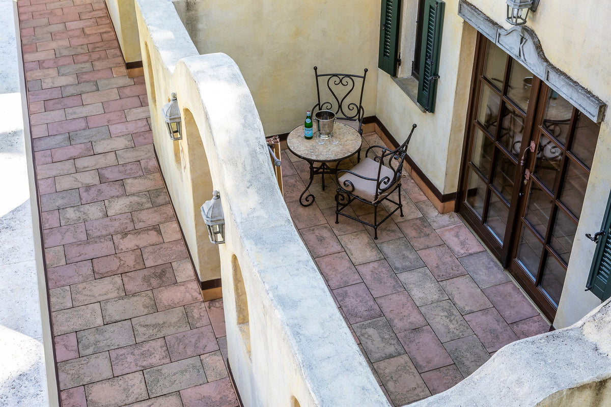 Balcony walkway and bistro patio