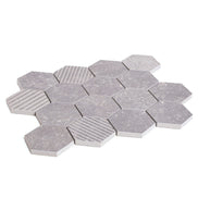 Italian Porcelain 10 Exa Mosaic 10x10 Grigio Mix