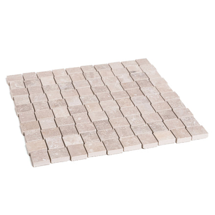 Italian Porcelain 10 Trama Mosaic 12x12 Crema