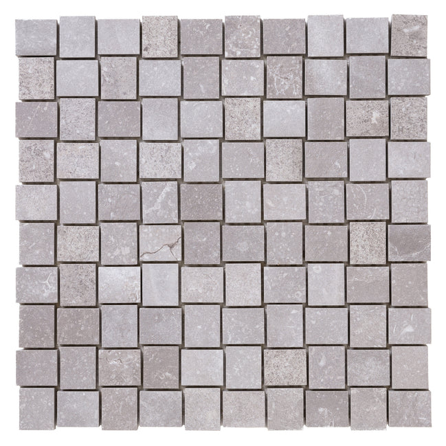 Italian Porcelain 10 Trama Mosaic 12x12 Grigio