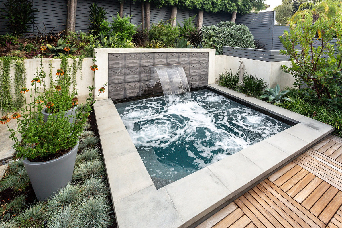 Garden view of the spa