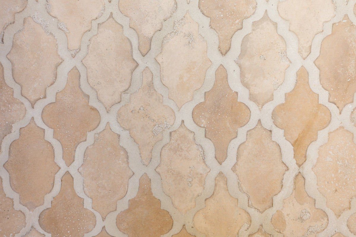 Arabesque Pattern 12 in Hacienda, Limestone finish