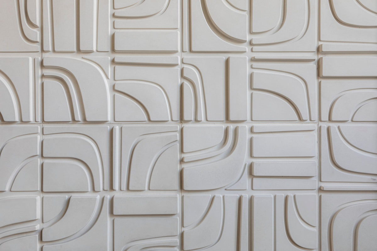 Brute concrete tile in Early Gray