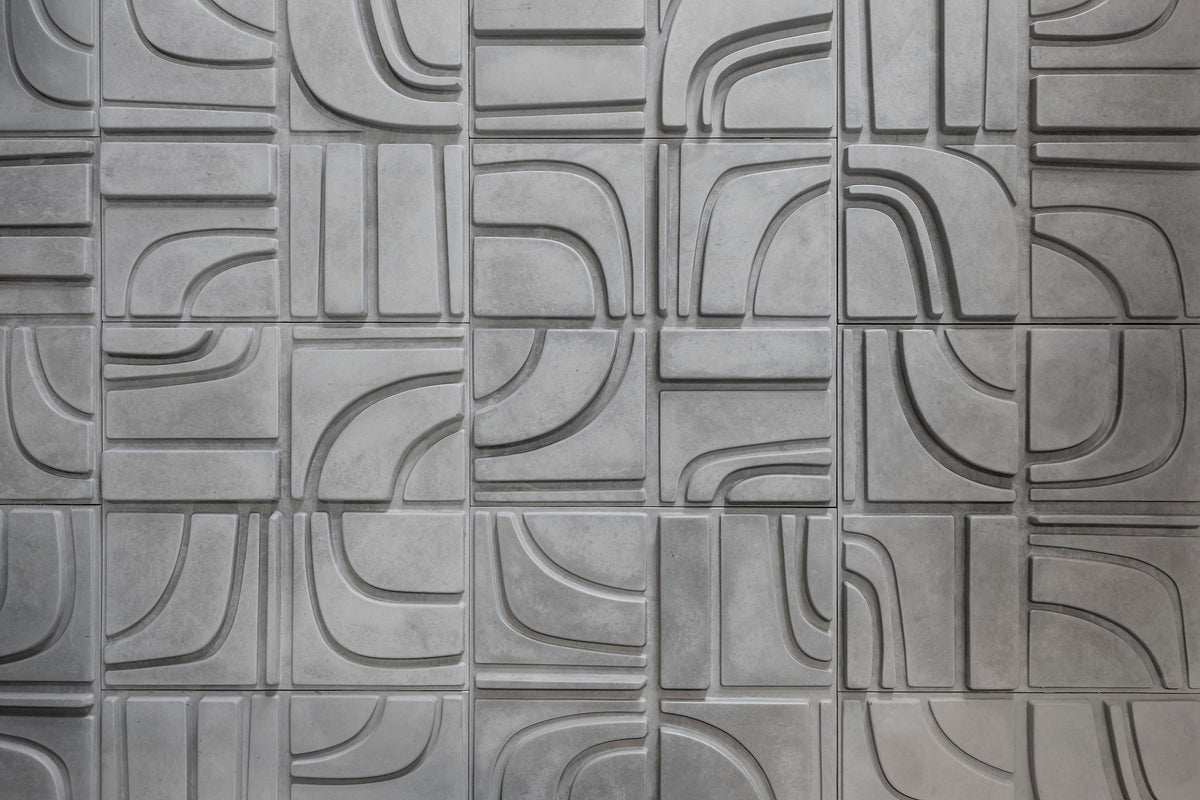 Brute concrete tile in Sidewalk Gray