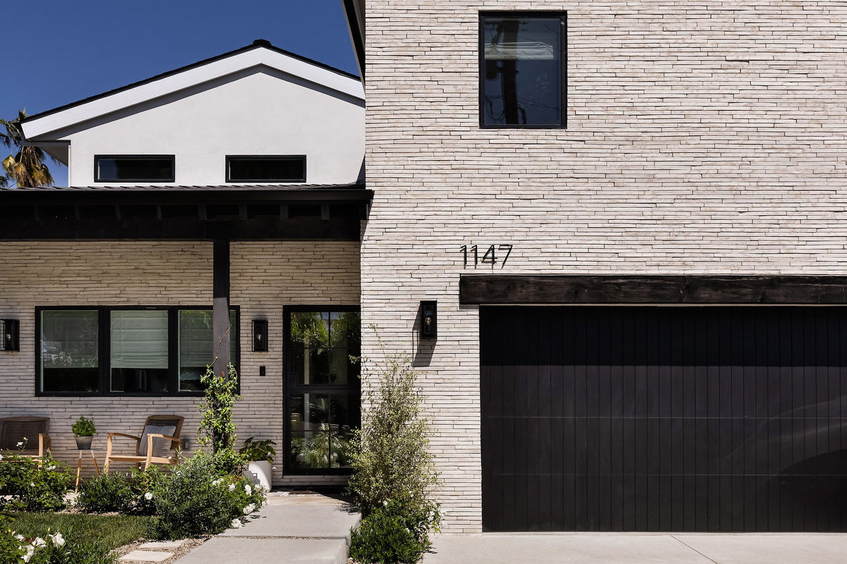 Front facade in Newport Brick