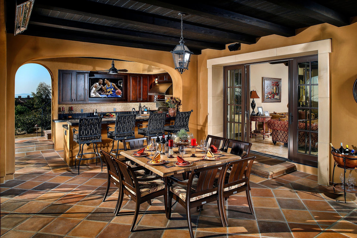 Covered loggia with Artillo tile floor