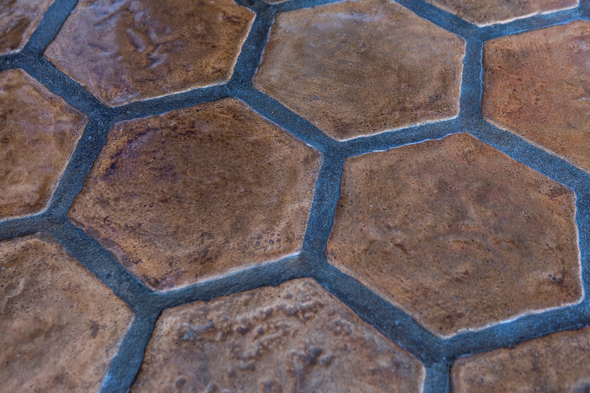 Glossy sealed Hexagon surface