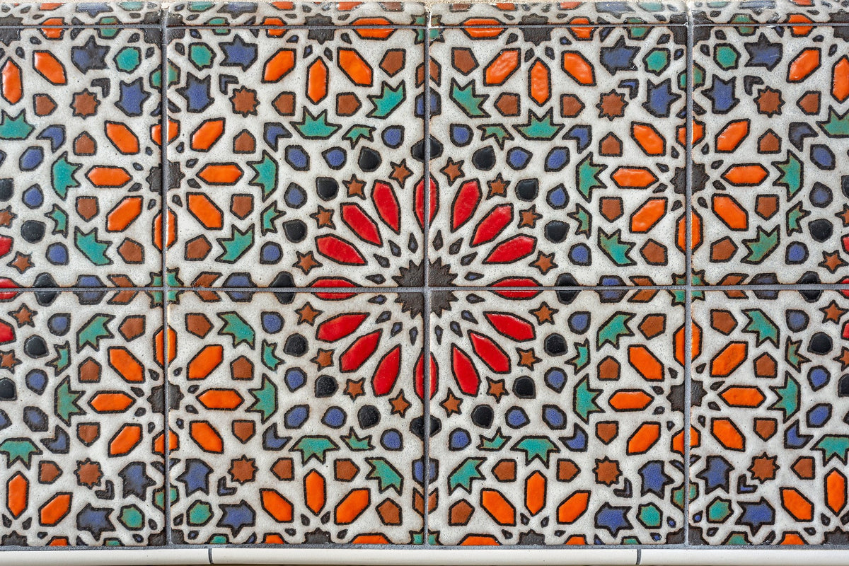 Close-up of 8x8 Kaleidoscope decos