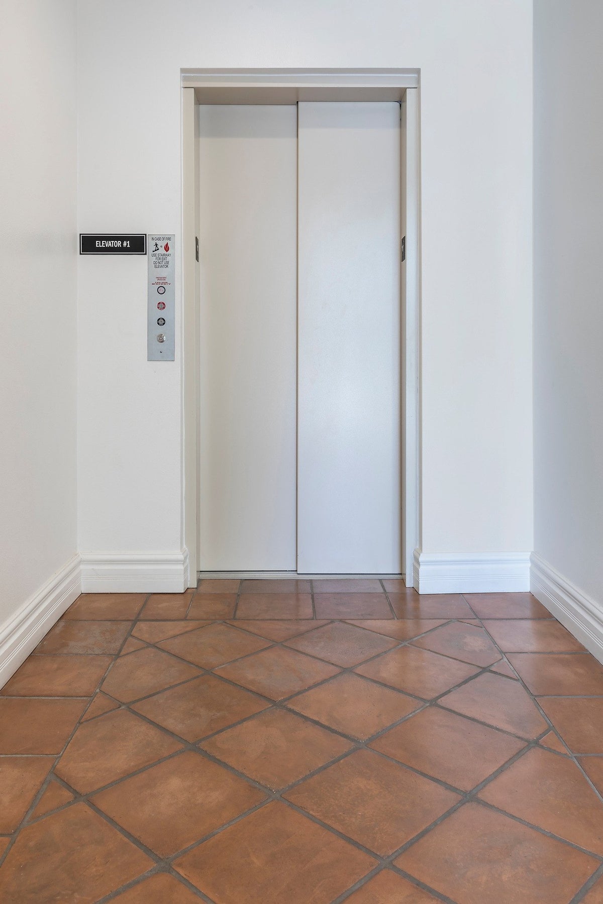 Elevator lobby floor